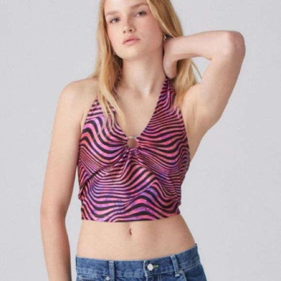 🌿NWOT•UO•Y2K•Cropped•Halter Top•Size S• - Picture 9 of 14